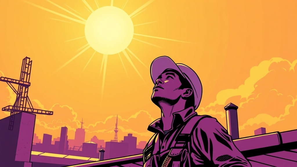 Construction worker sun exposure skin cancer risk