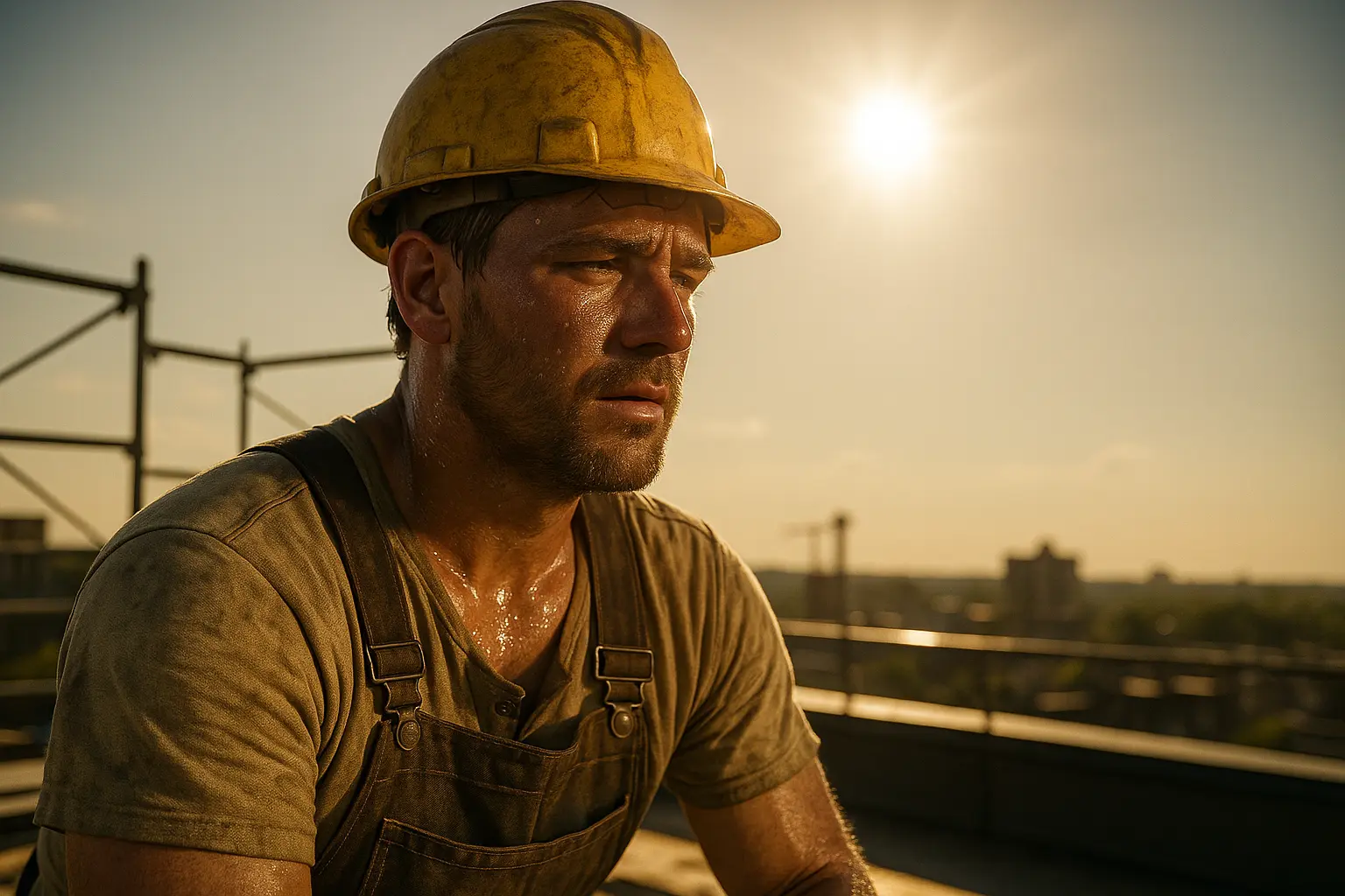 Construction worker sun exposure skin cancer risk